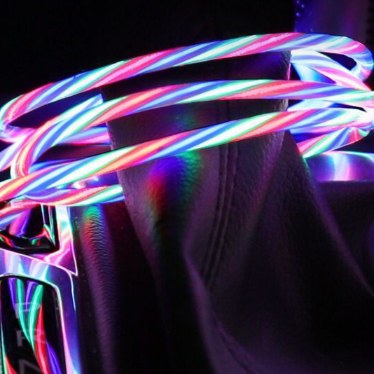 AX-005 data cable colorful streamer charging cable for Android running lamp