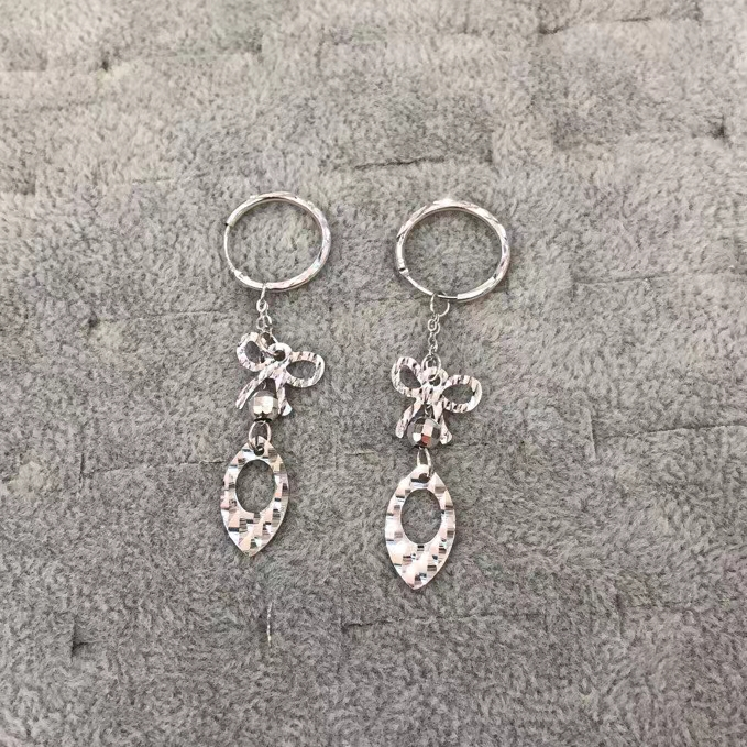 沌银批花耳环96