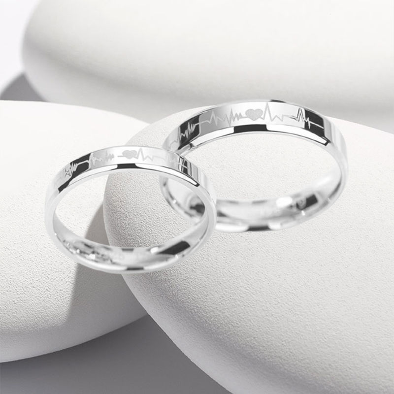 Lovers ring engraved a couple of lovers style opening adjustable men and women ring lovers gift
