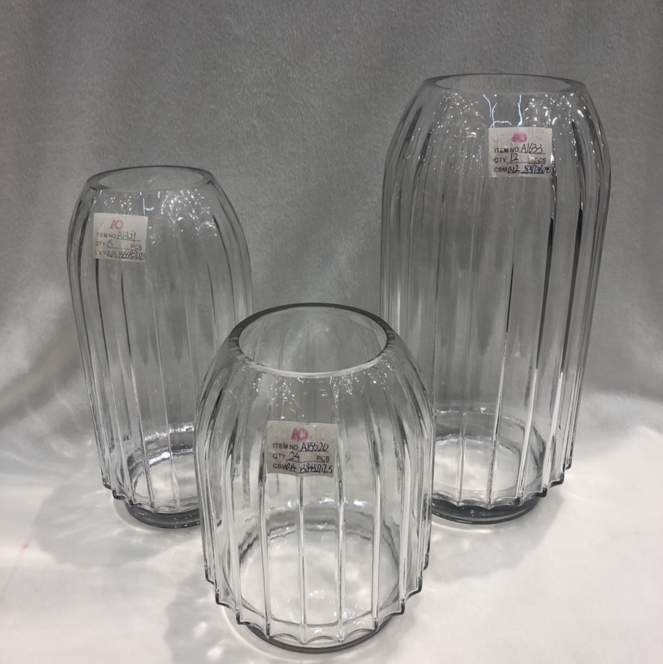 High-end Nordic simple glass vertical vase decoration crafts thumbnail