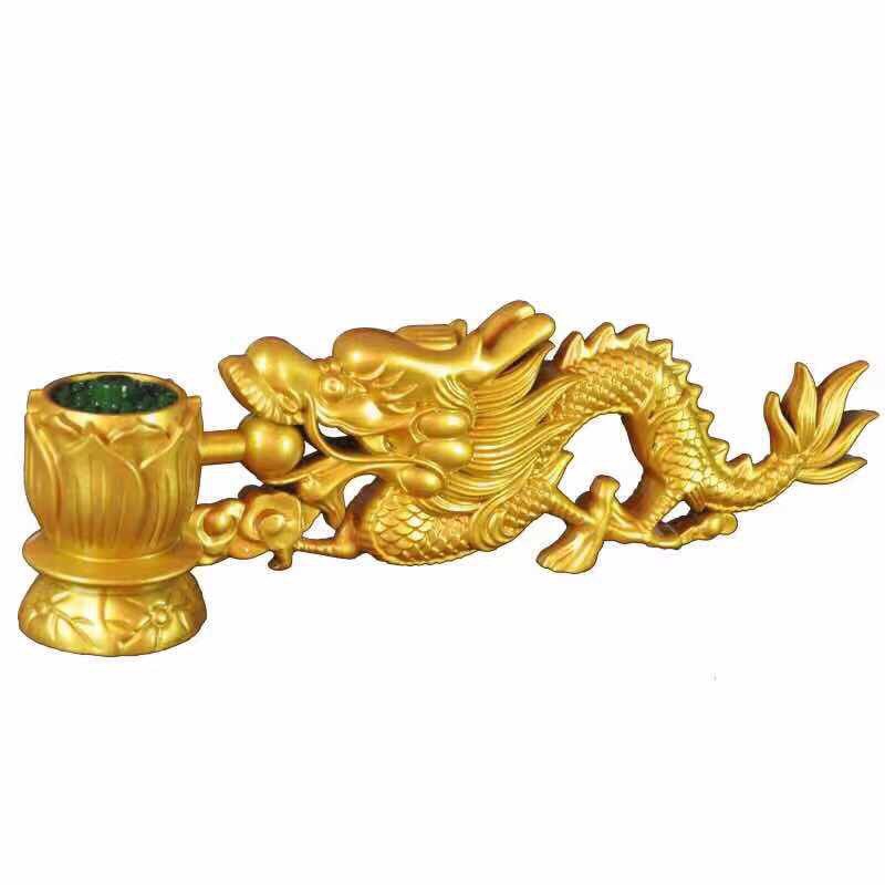 Resin hand warmer, for inserting incense, gold-embossed