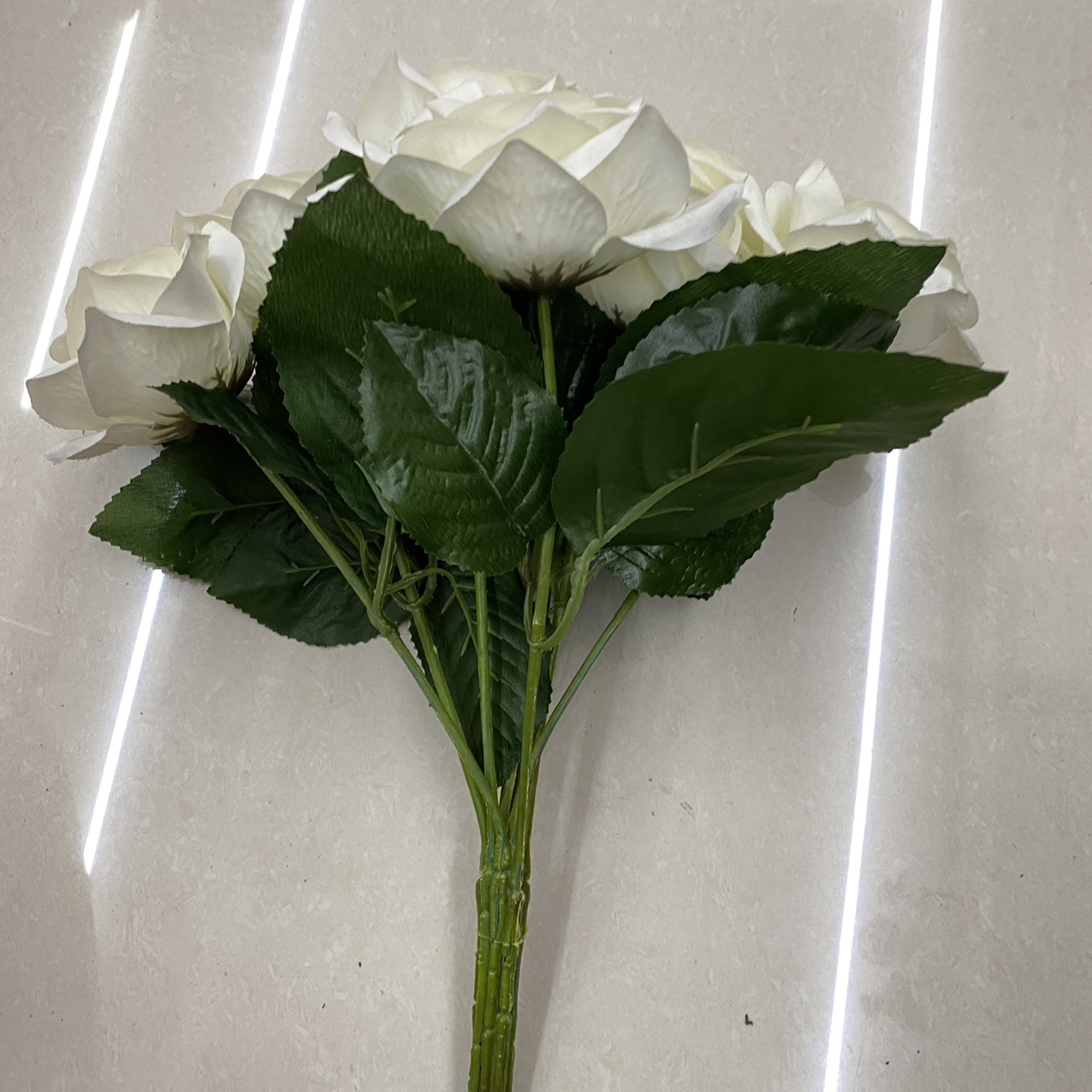 Bouquet of roses cream white