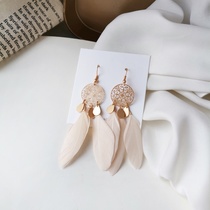 Dream catcher feather earrings