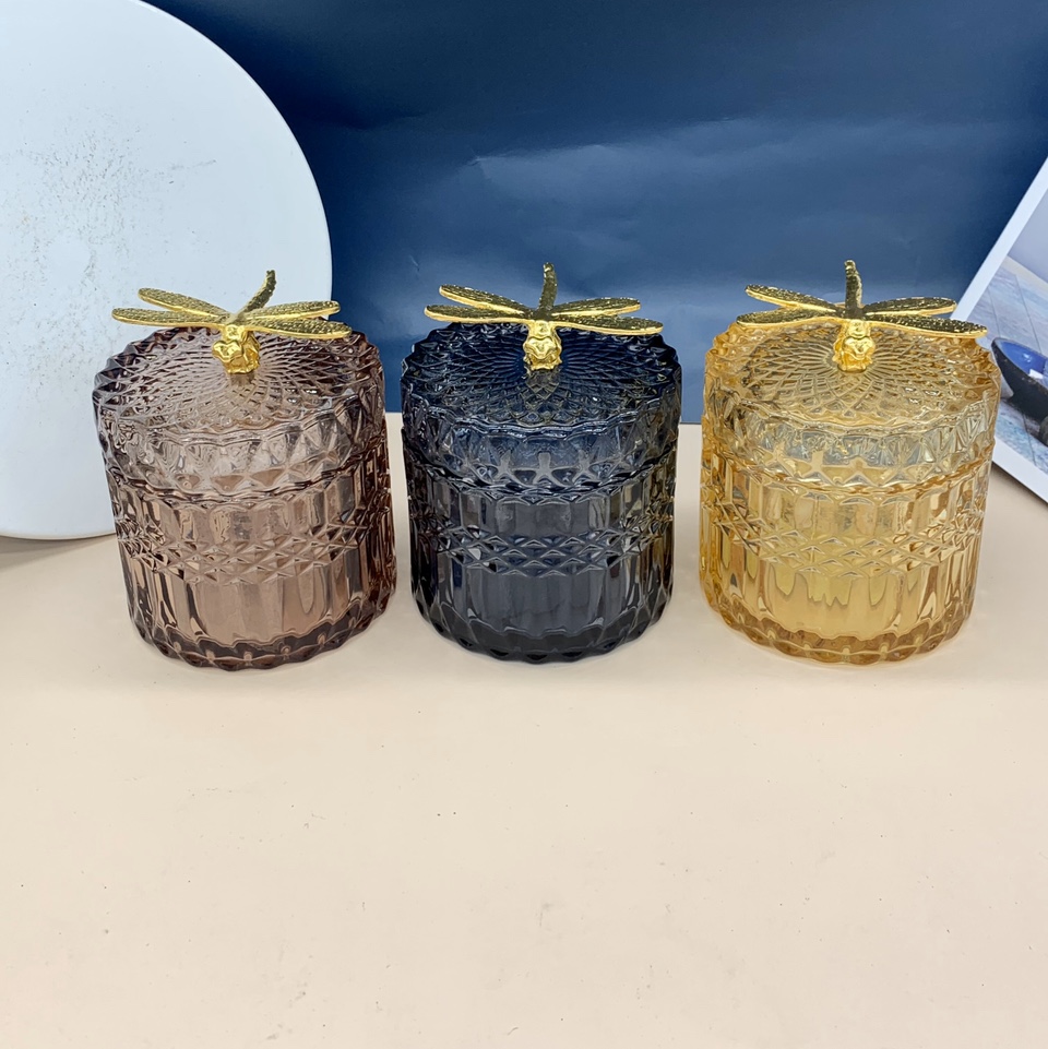 New glass storage decorative jar