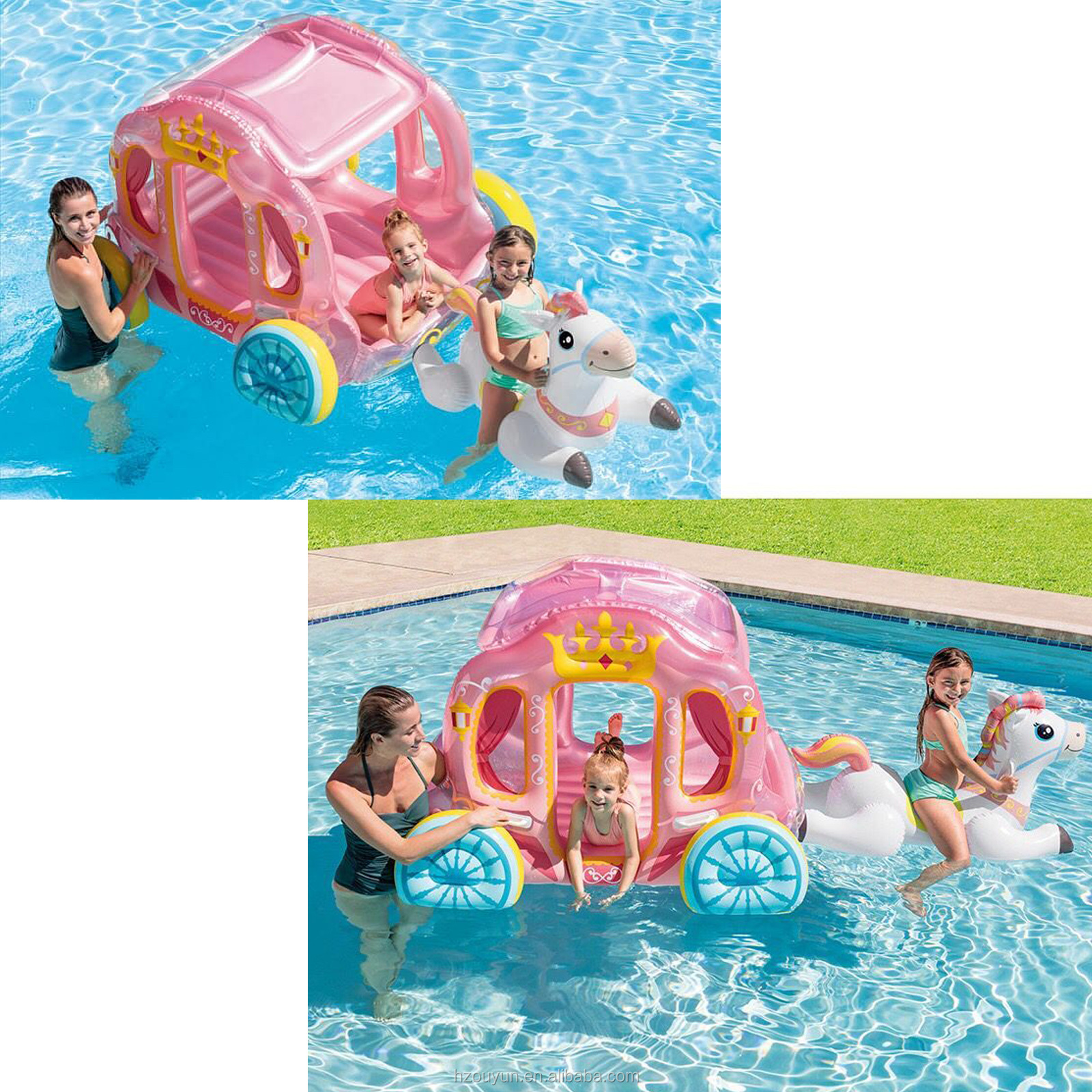 INTEX baby inflatable toys, Princess carriage toy house, water assistance detail image 3