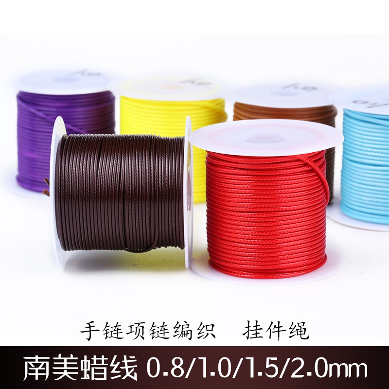 Wax thread non loose strand net red 6 strands polyester material sinterable round wax thread hand sewn leather thread Li 72