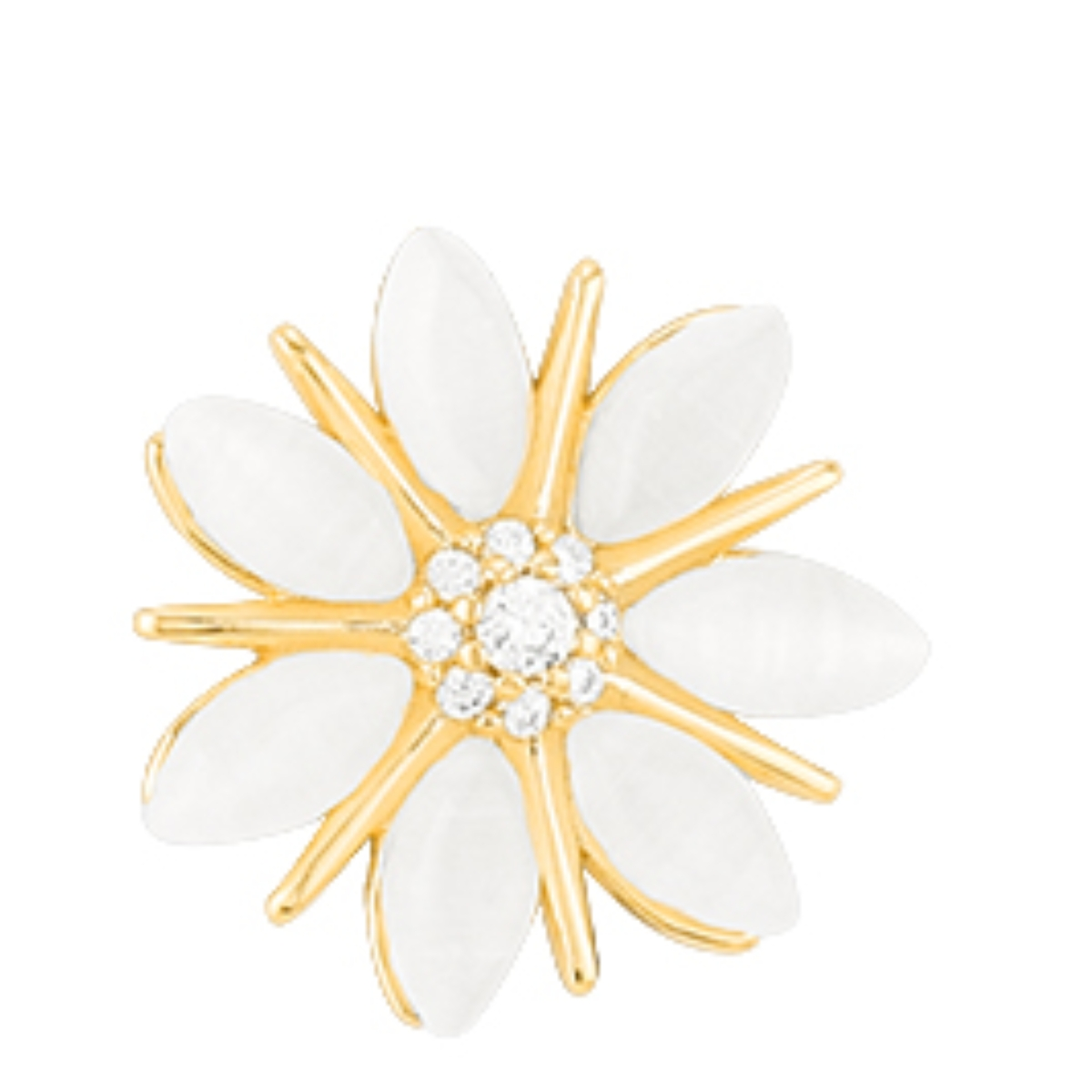 Seven petal flower brooch