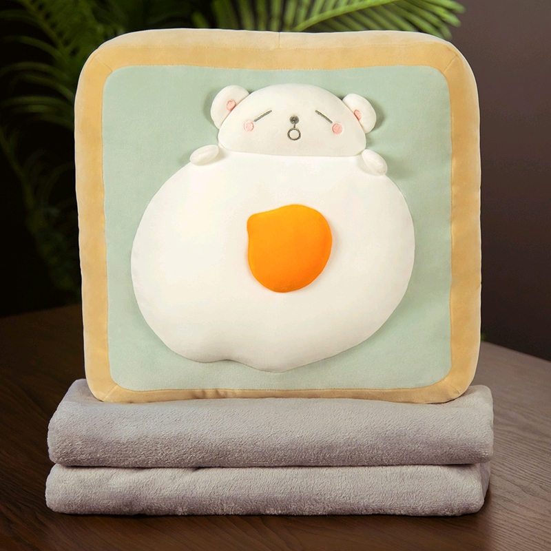 2021新款卡通动物花朵抱枕抱枕毯子多功能抱枕11