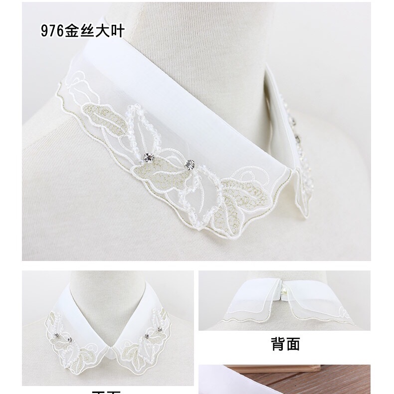 Lace lace hollow false collar children with white shirt false collar shirt collar decorative autumn and winter false collar 10