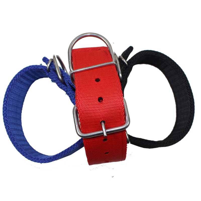 巨型犬不锈钢针扣项圈比特犬狗脖套特种狗套牵引绳加工长度订制 