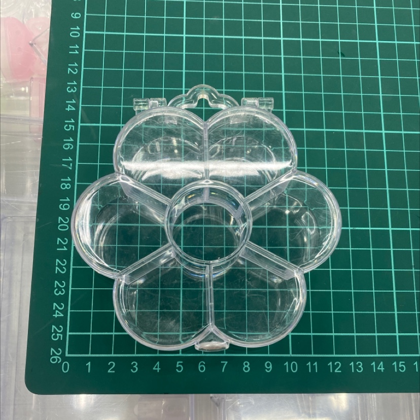 Square storage box plum transparent