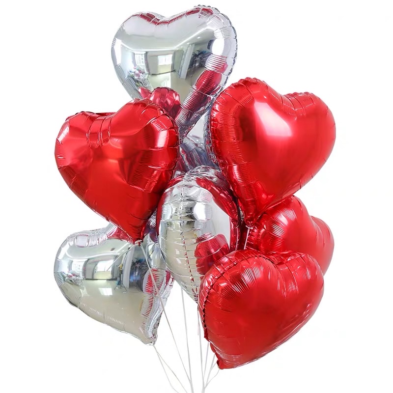 铝膜气球 18寸心形组装8件套装 各种派对节日生日婚庆房间装饰用品 1212店 可订做详情图1