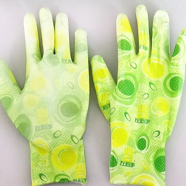 Right and left #889 color PU palm impregnated lightweight men's and women's comfortable wear resistant construction labor protection gloves full figure