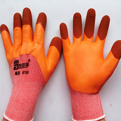 Left and right hand wonderful 760 breathable reinforced finger-impregnated foam comfortable wear resistant non-slip protective gloves full figure