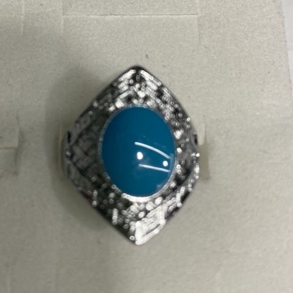 电古银两头尖款浅蓝色滴油流行时尚百搭男女