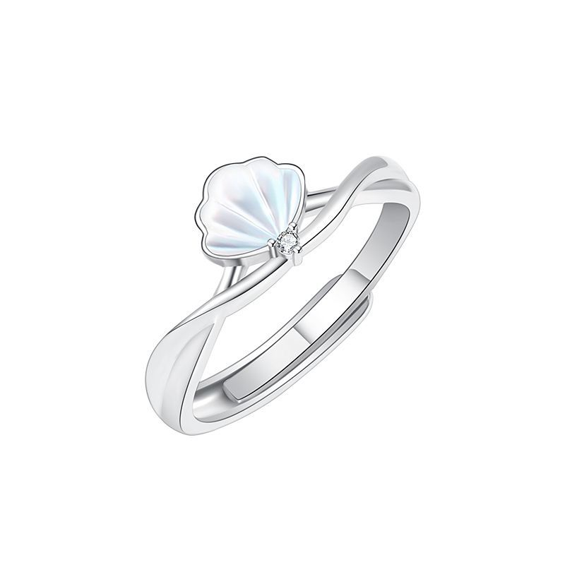 Lifetime shell ring for women ins sterling silver niche design simple premium ring