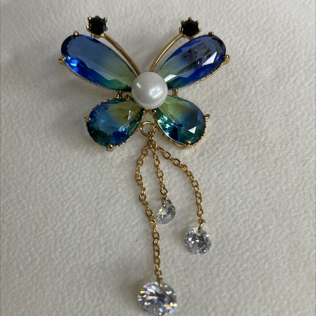 Clear Crystal Butterfly Brooch 8