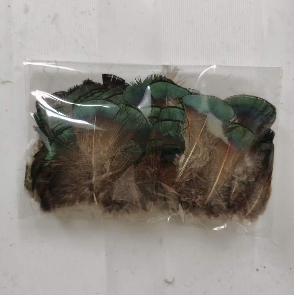 Pheasant green flat wool