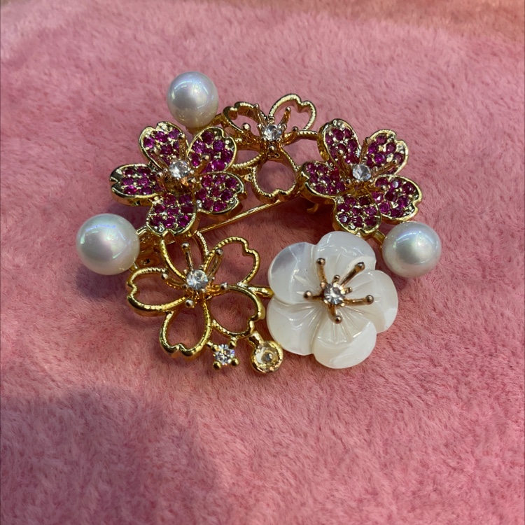 Flower shell brooch Corsage women accessories Luxury atmosphere fashion everything 22
