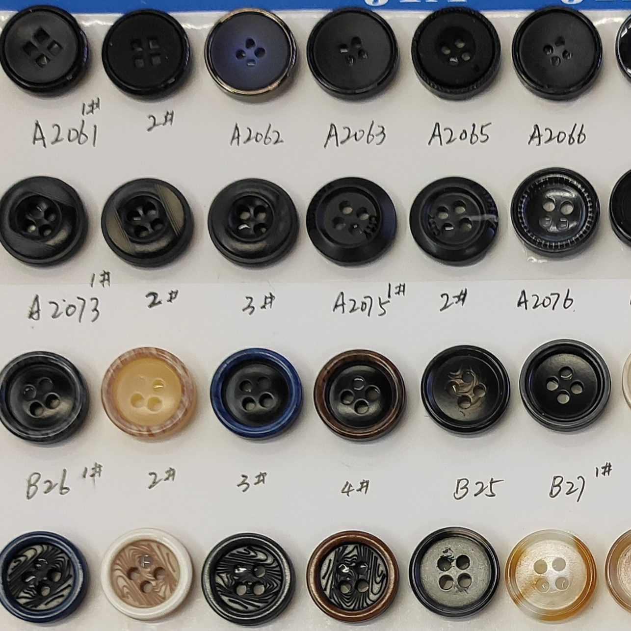 High-Grade Resin Four Eyes Shirt Button Big Button