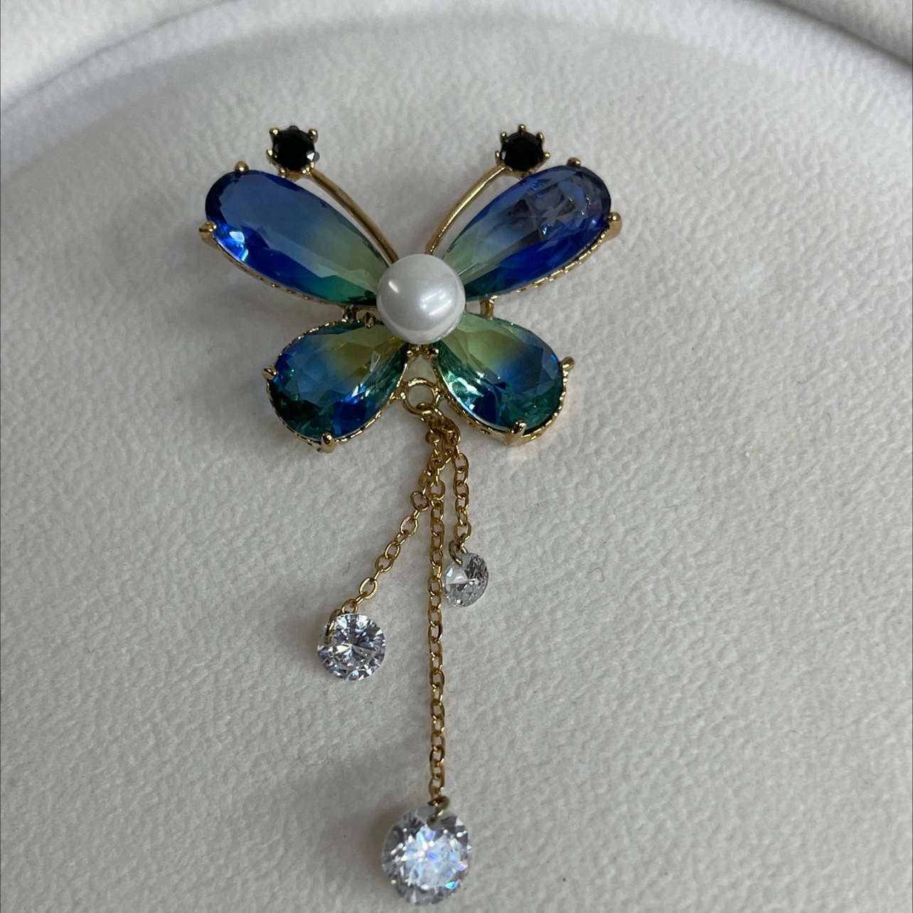 Clear Crystal Butterfly Brooch 10
