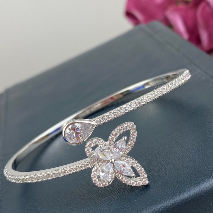 Butterfly Tiktok network red explosive copper bracelet inset zircon open bracelet bracelet