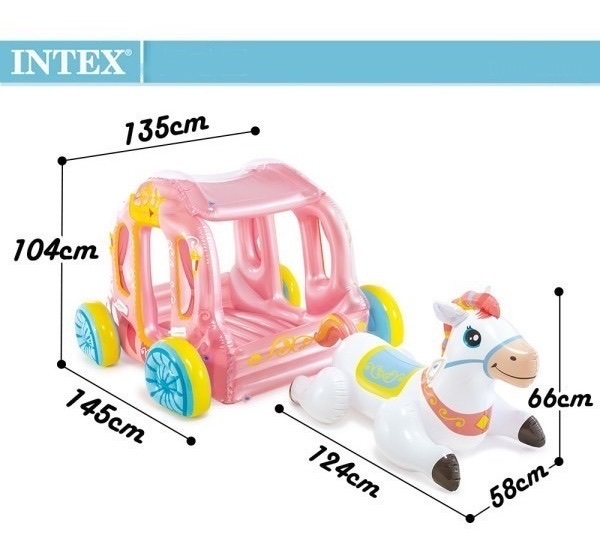 INTEX baby inflatable toys, Princess carriage toy house, water assistance detail image 1