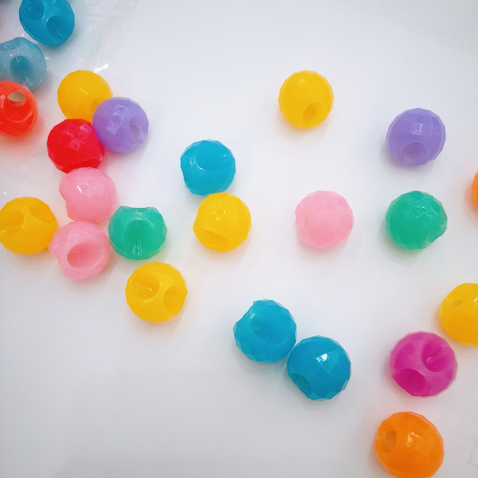 53 Rubber frosted beads, hair strings and rubber bands, DIY handcrafted beads, children's necklaces, educational beads, acrylic accessories, premium headwear accessories, Internet celebrity bestsellers, fashionable headwear accessories