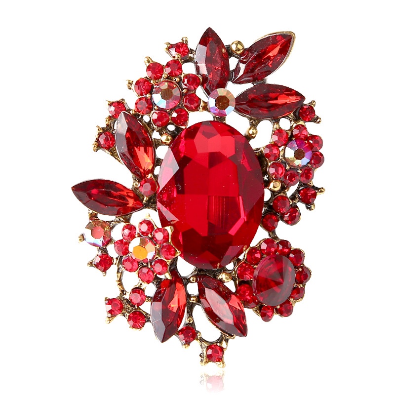 Korean fashion creative personality crystal glass brooch corsage women's clothing accessories