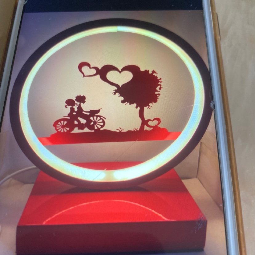 Romantic Aroma Lamp 2961 Red Decorative Craft Wedding Bedside Lamp 1