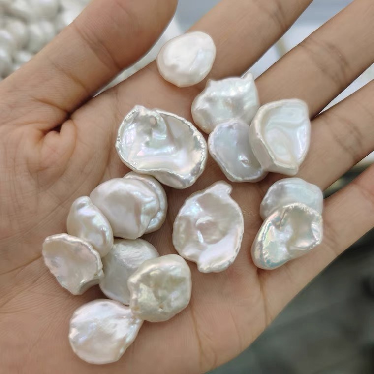 15-18mm花瓣珍珠裸珠材料 手工diy耳环巴洛克异形珍珠裸石