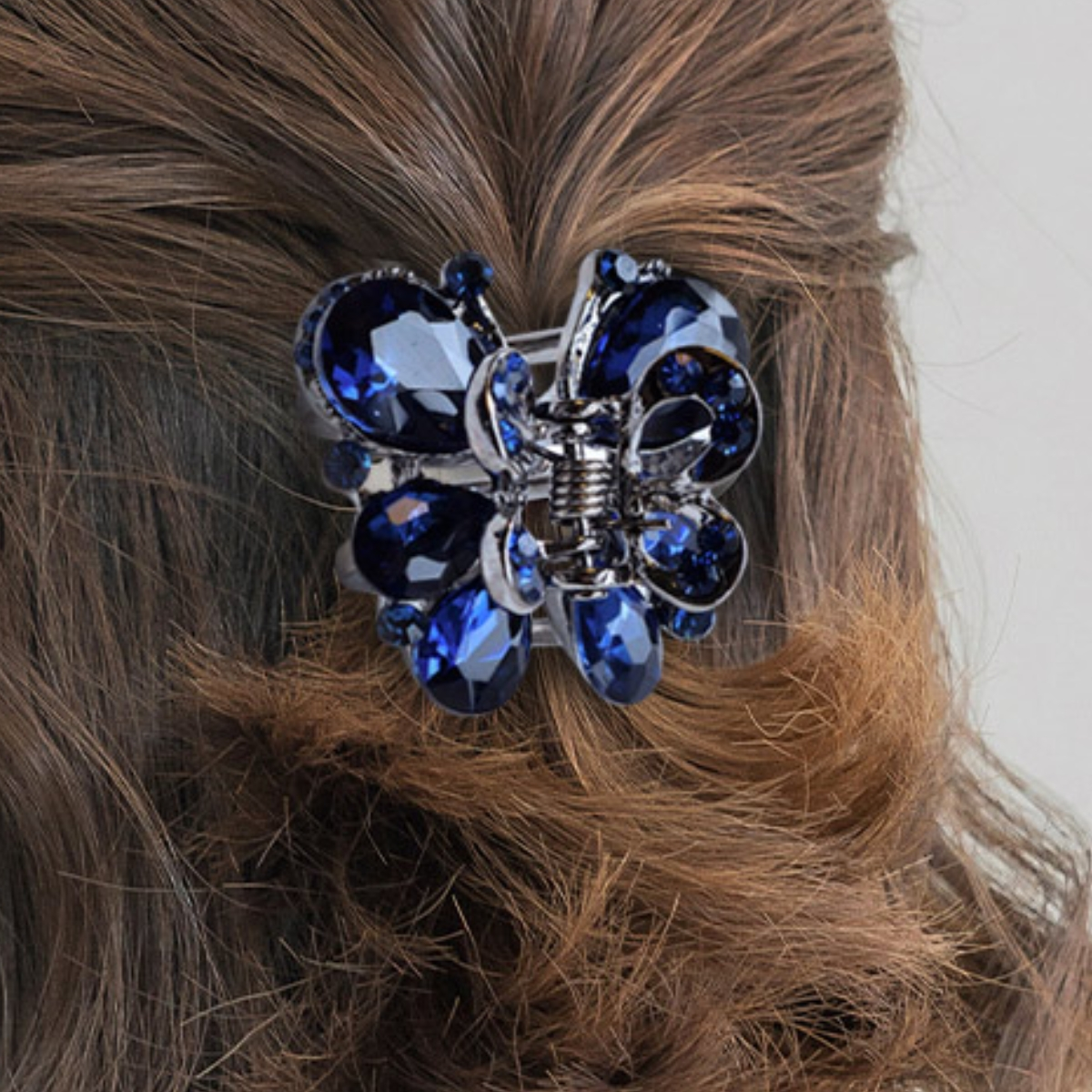Blue butterfly top clip