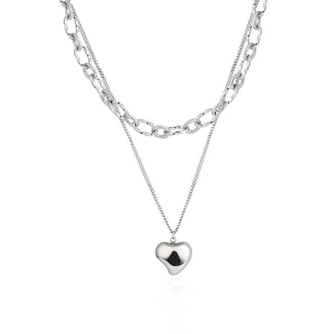 雨菲儿A0015双层项链锁骨链女小众设计感嘻哈潮毛衣链2020年新款女吊坠