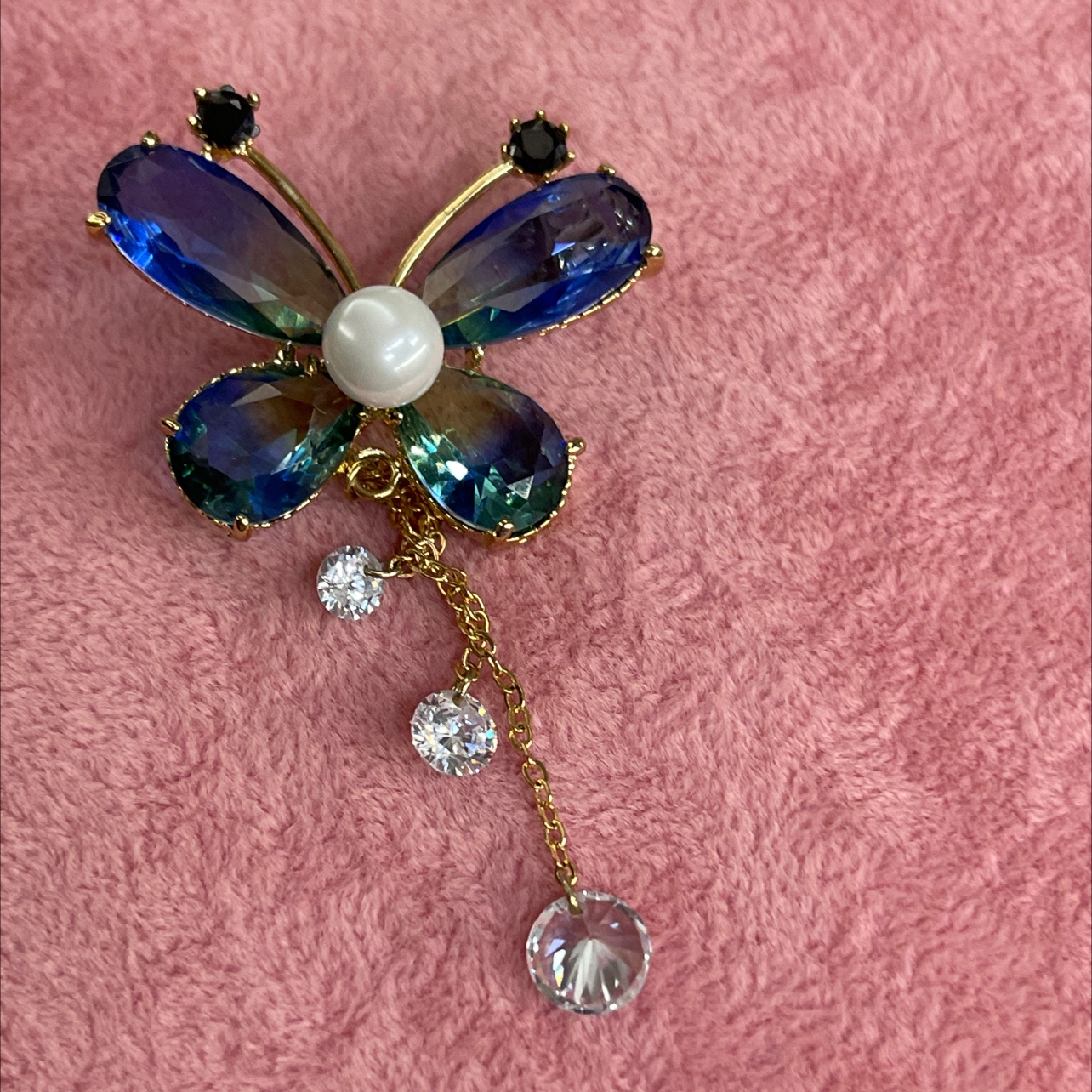 Clear Crystal Butterfly Brooch 5