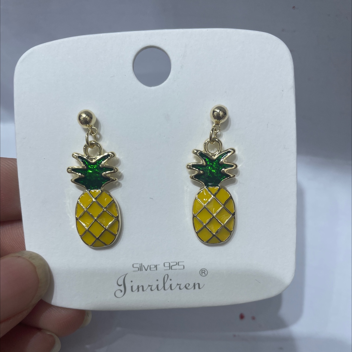 Today beauty Korean earrings fashion generous fruit series product pineapple design