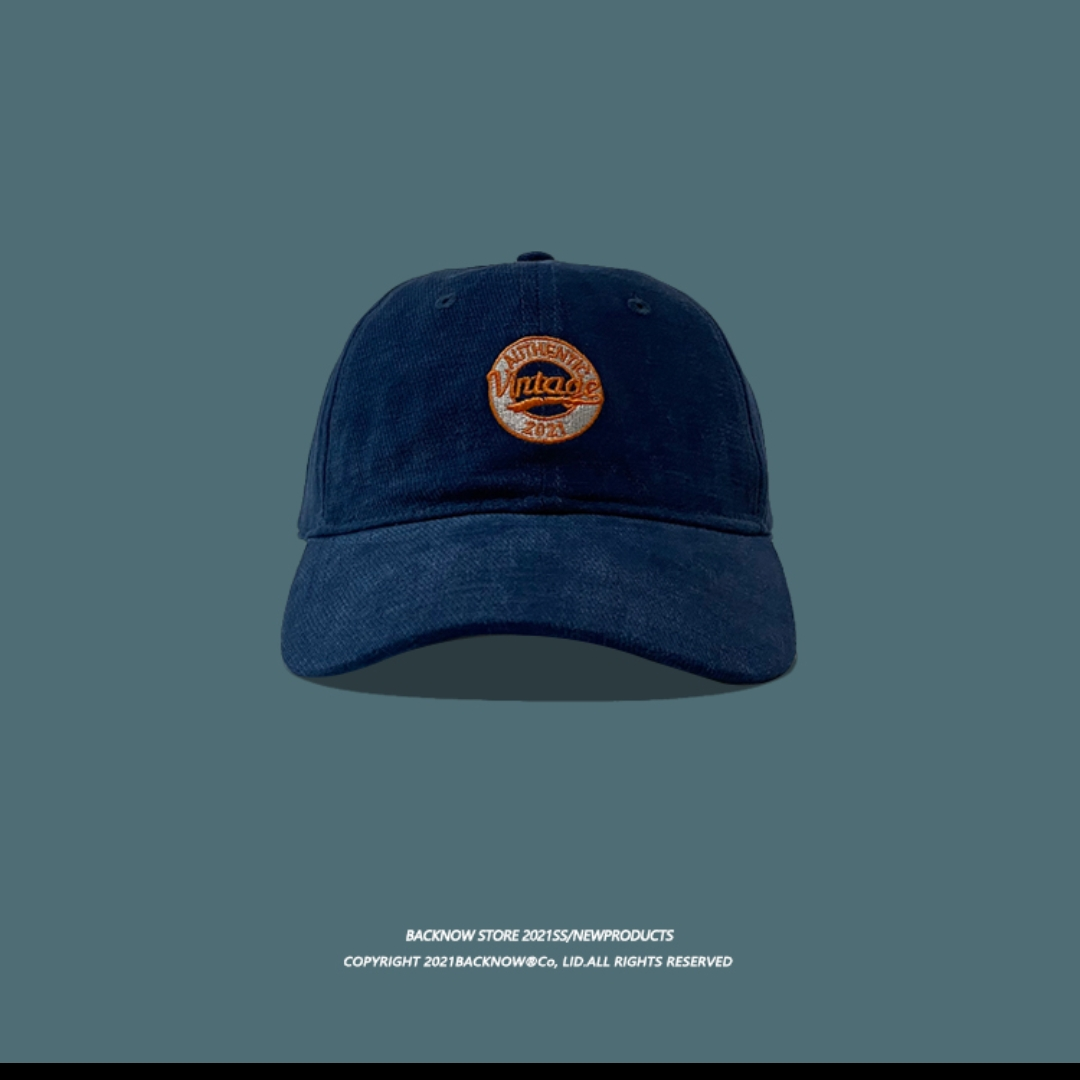 BACKNOW美式潮鸭舌帽女ins韩版百搭软顶刺绣棒球帽夏遮阳帽子男034