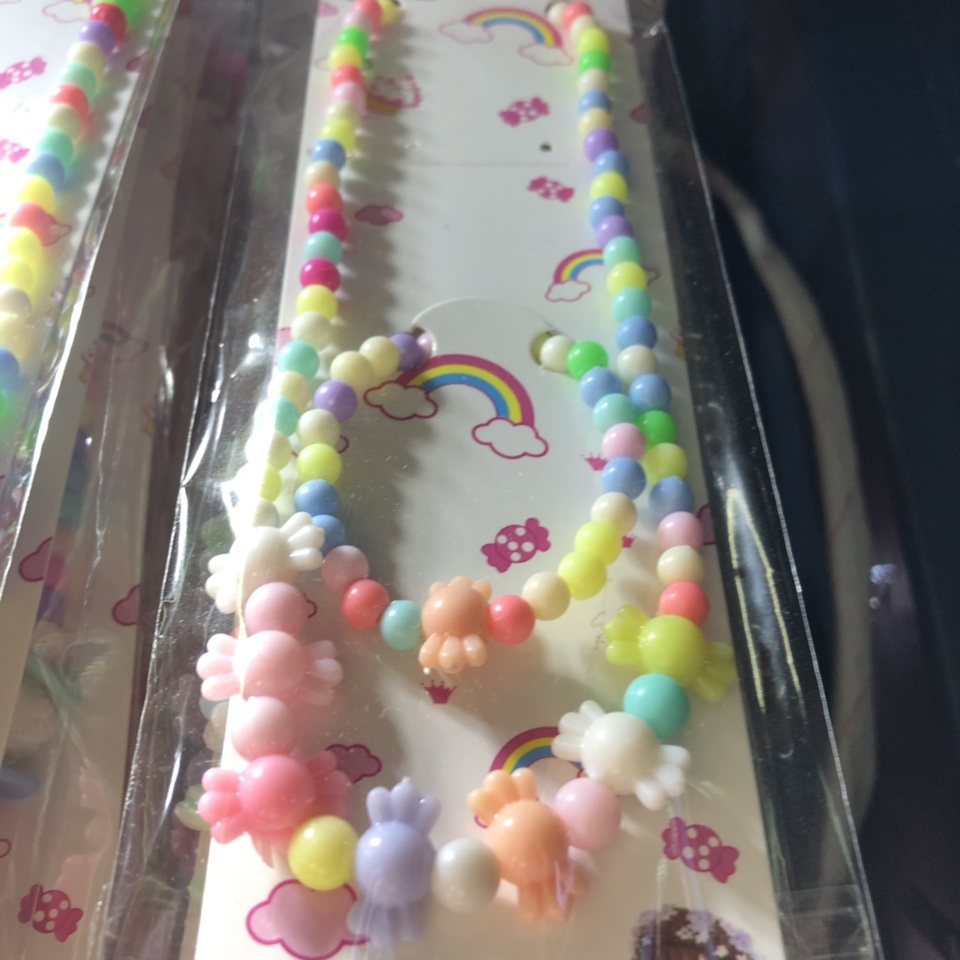 Children's pearl necklace bracelet