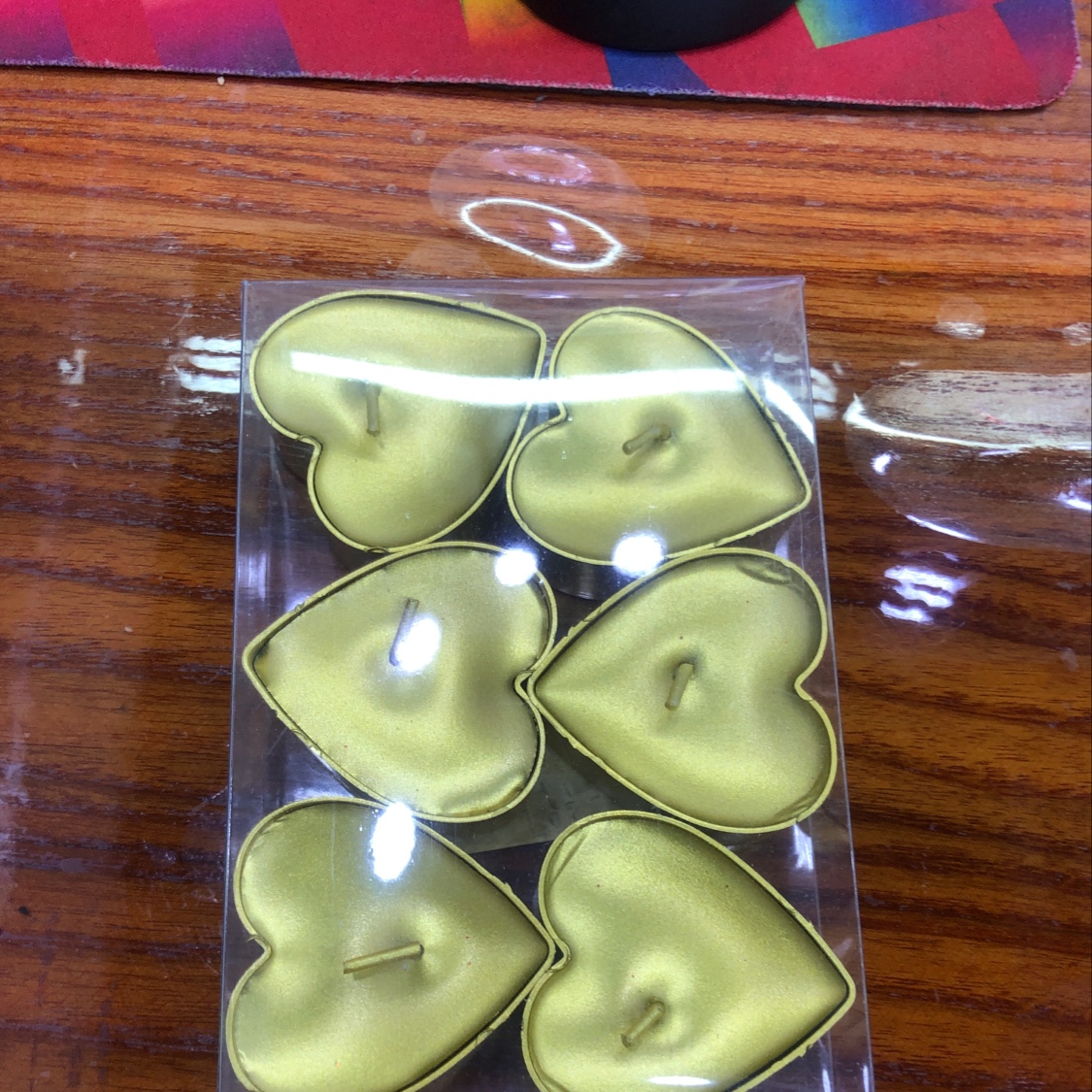 桃心金属漆蜡烛