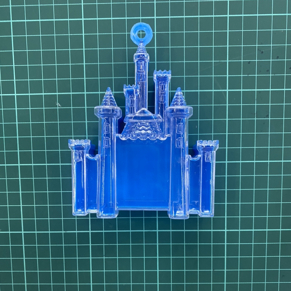 Square storage box Blue castle thumbnail
