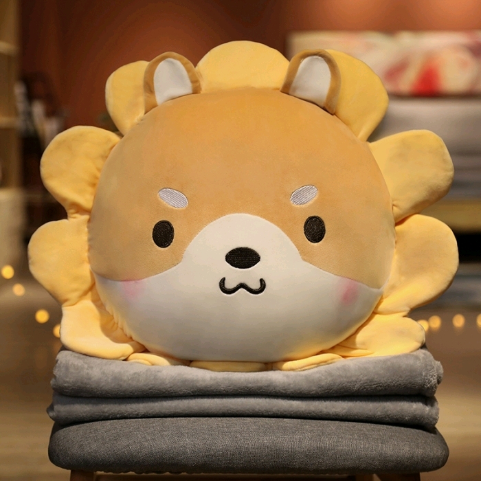2021 New cartoon animal flower throw pillow Throw pillow blanket multifunctional throw pillow 13
