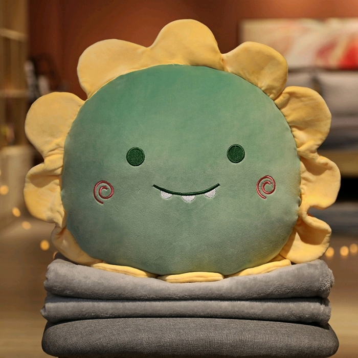 2021 New cartoon animal flower throw pillow Throw pillow blanket multifunctional throw pillow 17