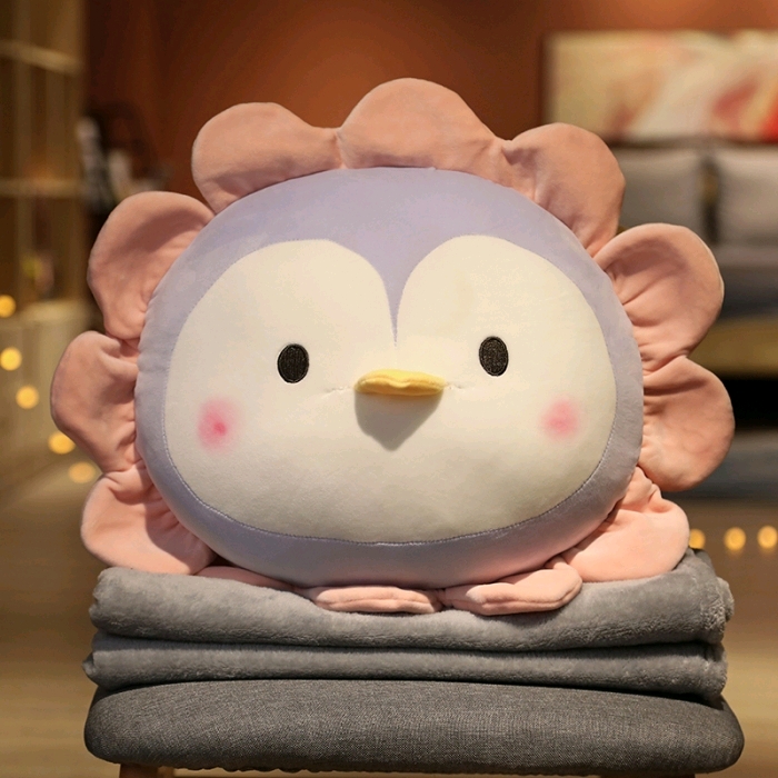 2021 New cartoon animal flower Throw pillow Throw pillow blanket multifunctional throw pillow 19