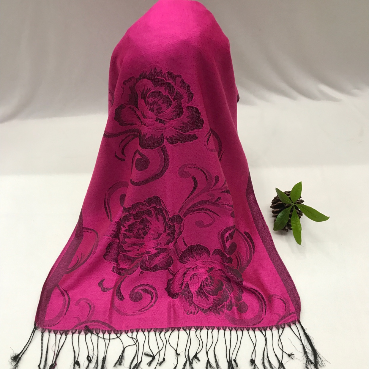 Three Large Peony Scarf Shawl Casual Fashion National Style Headscarf