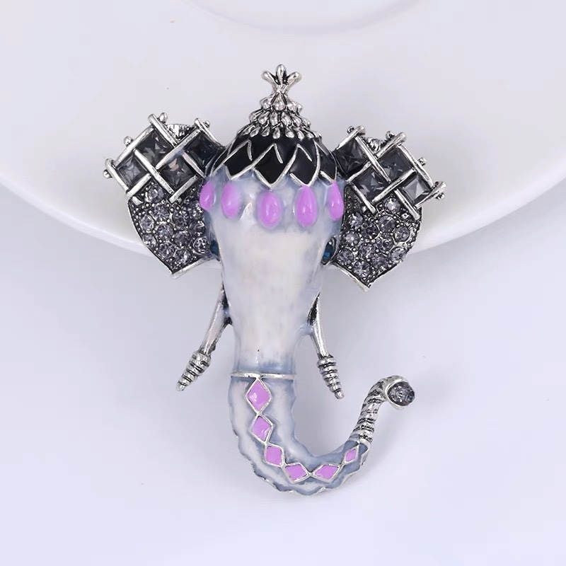 Elephant trunk brooch
