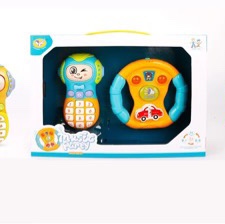 Wholesale of cross-border children's music mobile phones, steering wheels, Douyin toys, infant and toddler music and light toys, early education and brain-stimulating toys