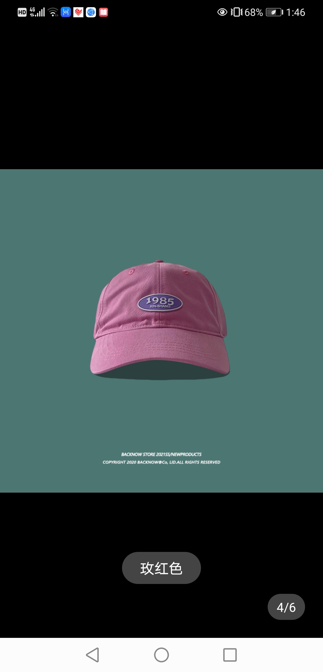 BACKNOW帽子女2021新款网红字母鸭舌帽韩版ins春夏软顶遮阳棒球帽62产品图