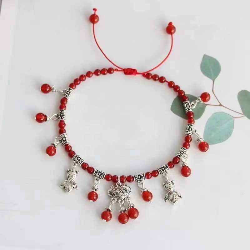 男女气质手链红绳手链脚链生日礼物手链细节图