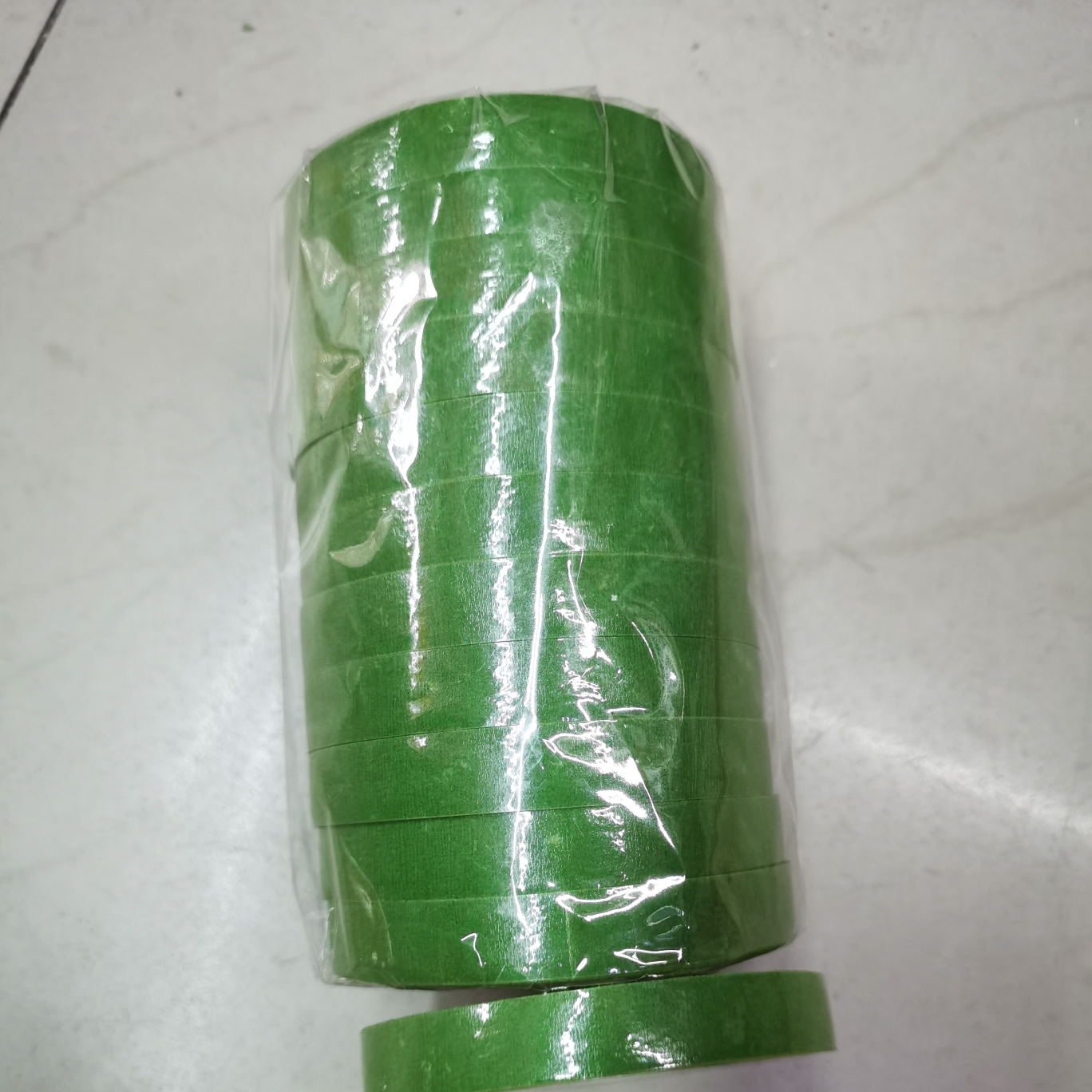 The tape is light green