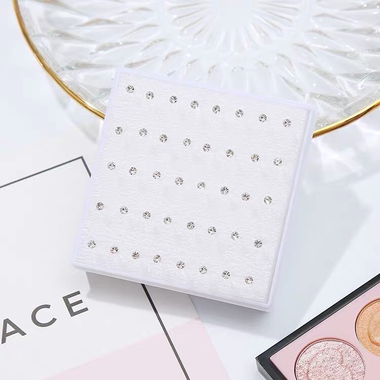 Small ear bone stud Multi-piercing rhinestones Stud Women's Super flash plastic needle a box of plastic earring sticks