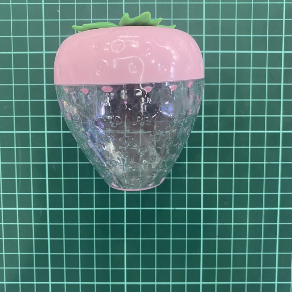 Square storage box pink strawberries